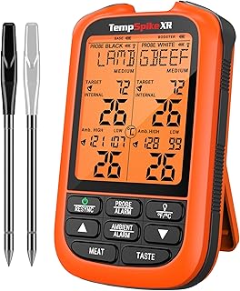 ThermoPro TempSpike XR Wireless Meat Thermometer up to 300M, with 2 Ultra-Thin Wireless Meat Probe, Smart Meat Thermometer Digital Wireless for Rotisserie, Smoker, and Kitchen Cooking Thermometer