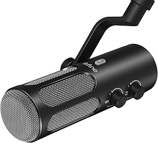 FIFINE Dynamic XLR Microphone for Podcast Studio Recording Streaming Broadcast Voice Over,XLR/USB Metal Mic with Mute Button,Headphone Jack for Mixer PC Computer - AmpliTank Tank 3