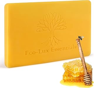 Eco Lux Yellow Beeswax Block 400g 100% Natural Organic Bees Wax Cosmetic Grade, Triple-Filtered Bee Wax for DIY Skin Care, Lip Balm, Lotion and Candle Making