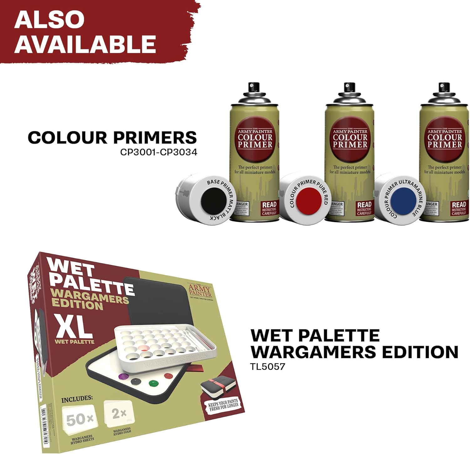 The Army Painter, Warpaints Fanatic Mega Set Combo, 50 x 18 ml Acrylic Paints incl. Skin Tones, Metallics, Effects, Washes, 1 Free Paint Station & 2 Brushes - Model Paint for Warhammer & Dnd-7