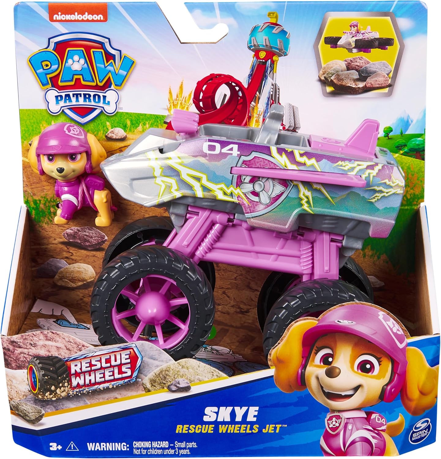 Paw Patrol: Rescue Wheels Skye’s Jet, Toy Truck with Transformation into Jet-Mode and Collectible Action Figure, Kids’ Toys for Boys & Girls Ages 3+-1