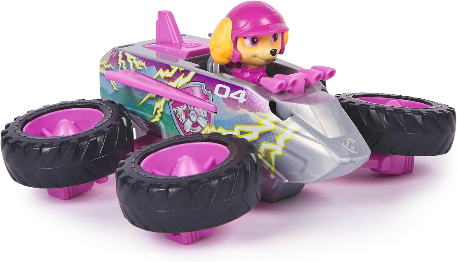 Paw Patrol: Rescue Wheels Skye’s Jet, Toy Truck with Transformation into Jet-Mode and Collectible Action Figure, Kids’ Toys for Boys & Girls Ages 3+-4