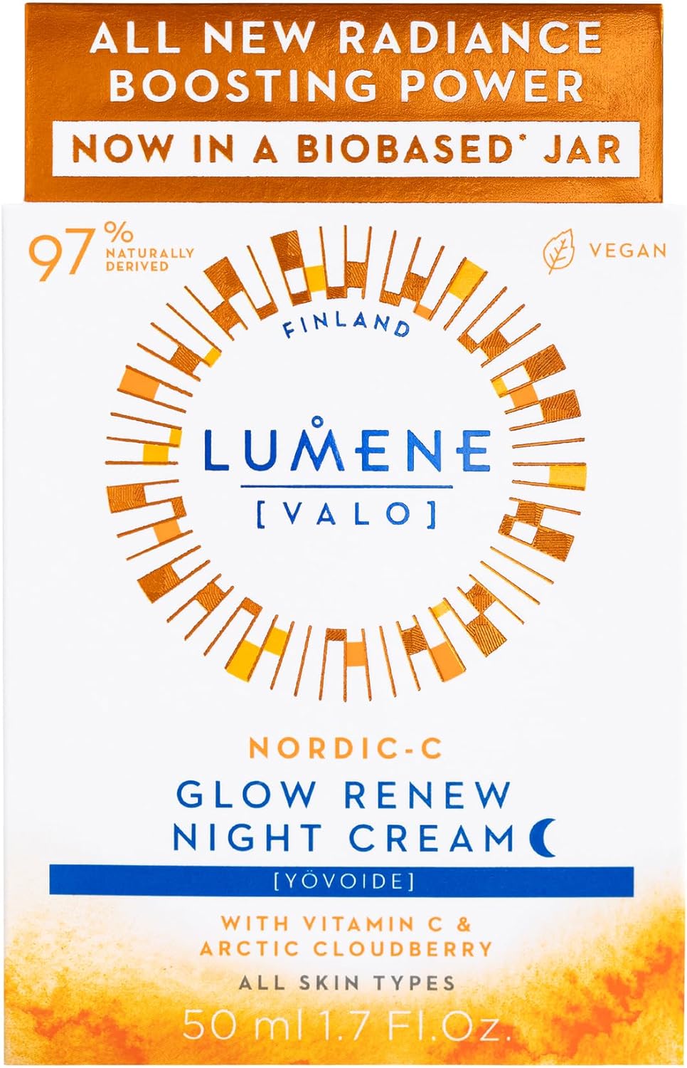 Lumene Nordic-C [VALO] Vitamin C Glow Renew Night Cream 50ml - Overnight Bright Sleeping Cream, New Improved Formulation-1