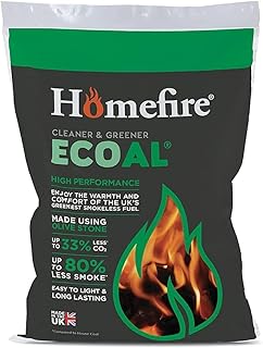 Homefire Ecoal Long Lasting Smokeless Fuel - 20kg | Clean, Efficient, and Sustainable Heating | Long Lasting Performance: | Smokeless Technology Heating