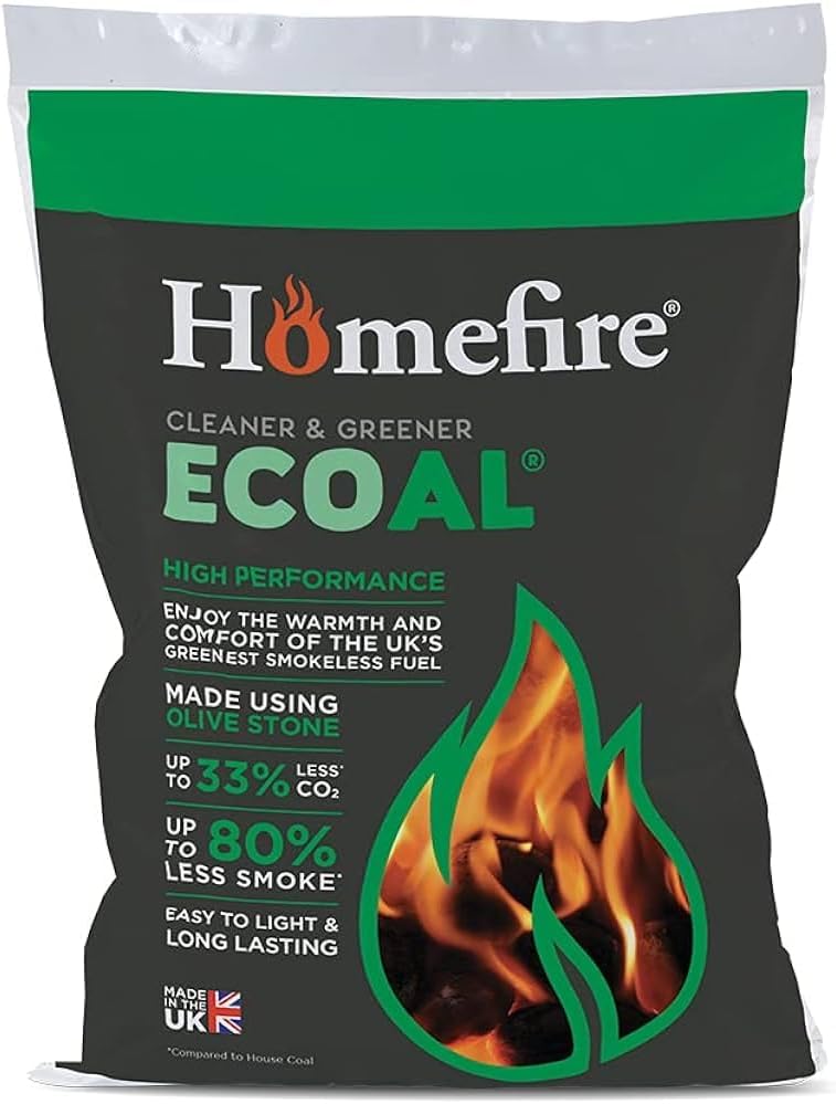 Homefire Ecoal Long Lasting Smokeless Fuel - 20kg | Clean, Efficient, and Sustainable Heating | Long Lasting Performance: | Smokeless Technology Heating-0