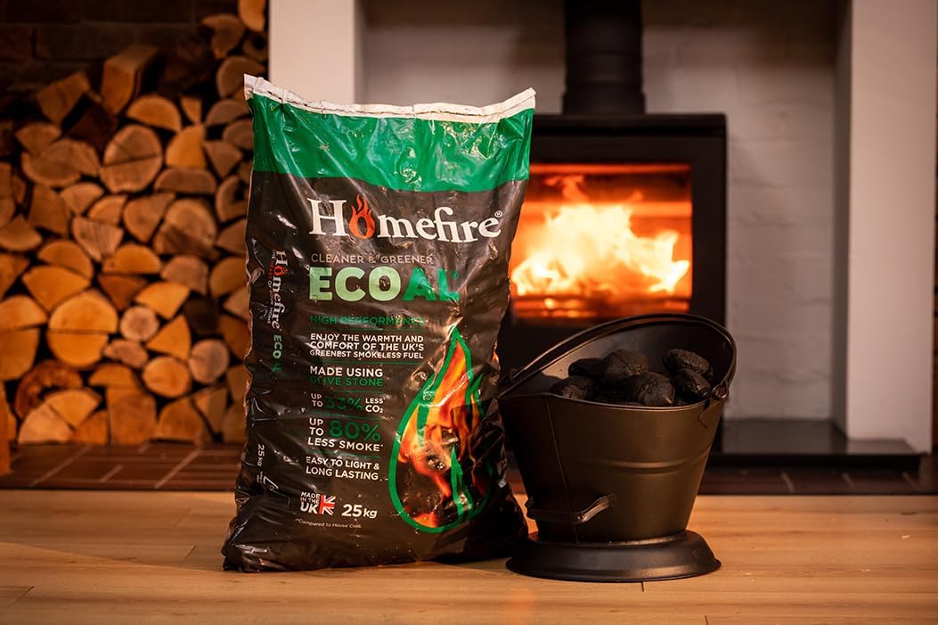 Homefire Ecoal Long Lasting Smokeless Fuel - 20kg | Clean, Efficient, and Sustainable Heating | Long Lasting Performance: | Smokeless Technology Heating-3