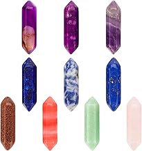 NICKLIN Healing Crystals Stones Set,10pcs Crystals and Gemstones Wand Bulk Chakra,Hexagonal Pointed Palm Crystal Stones,Premium Natural Quartz Clear Crystals Reiki Meditation Energy Balancing Therapy