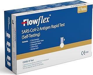 5 Pack Covid 19 Test Kit | Effortless Self-Testing Covid Lateral Flow Test Kit | Rapid Results Within 15 Minute | Detection of SARS-CoV-2 Antigen | Non-Invasive Nasal Swab