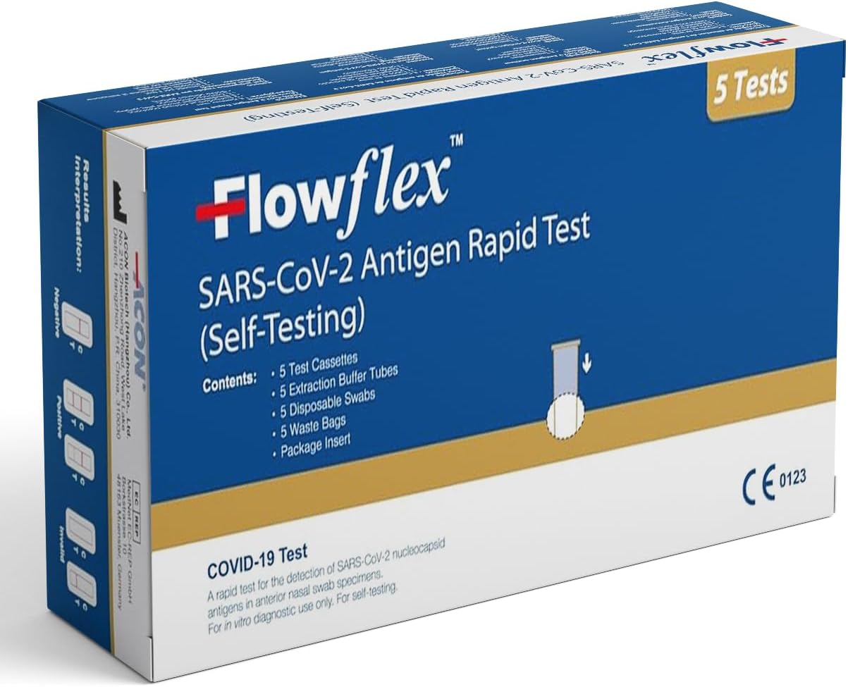 5 Pack Covid 19 Test Kit | Effortless Self-Testing Covid Lateral Flow Test Kit | Rapid Results Within 15 Minute | Detection of SARS-CoV-2 Antigen | Non-Invasive Nasal Swab-0