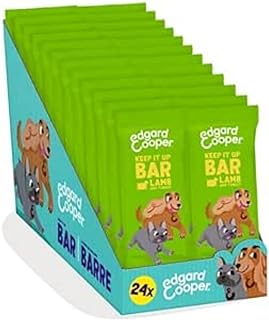 Edgard Cooper Natural Dog Treats - Lamb and Turkey Keep It Up Bar (24 x 30g bar), Grain Free, High in Protein & fresh meat, full of essential amino acids for healthy insides