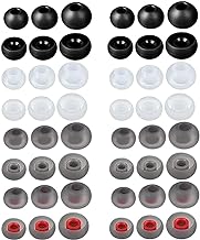 48 pieces Replace silicone earbuds, replace headphone plugs, replace pads, earpads, headphone accessories, in ear, 3 sizes (S/M/L), compatible with most in ear headphones (4 colors)