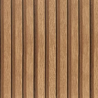 Arthome 43.5x305cm Wood Slats Wallpaper Self-Adhesive Removable Peel and Stick Wallpaper Vinyl Decorative Brown Wood Slat Paper Film Vintage Wall Covering for Furniture Easy to Clean