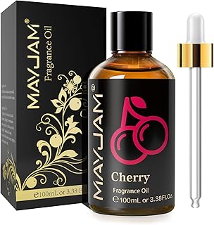 MAYJAM 100ML Cherry Fragrance Oils with Glass Dropper, Essential Oils for Diffusers for Home, Fragrance Oil Scent for DIY Candle & Soap Making