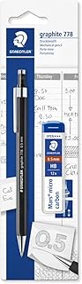 STAEDTLER 7785ABK25D Graphite 778 Mechanical Pencil - 0.7mm (Pack of 1 + Lead Refills)