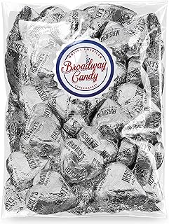 Hershey's Silver Hearts - Elegant Indulgence (1kg) - Sweeten Every Occasion with Delicious, Creamy Milk Chocolate Love by Broadway Candy