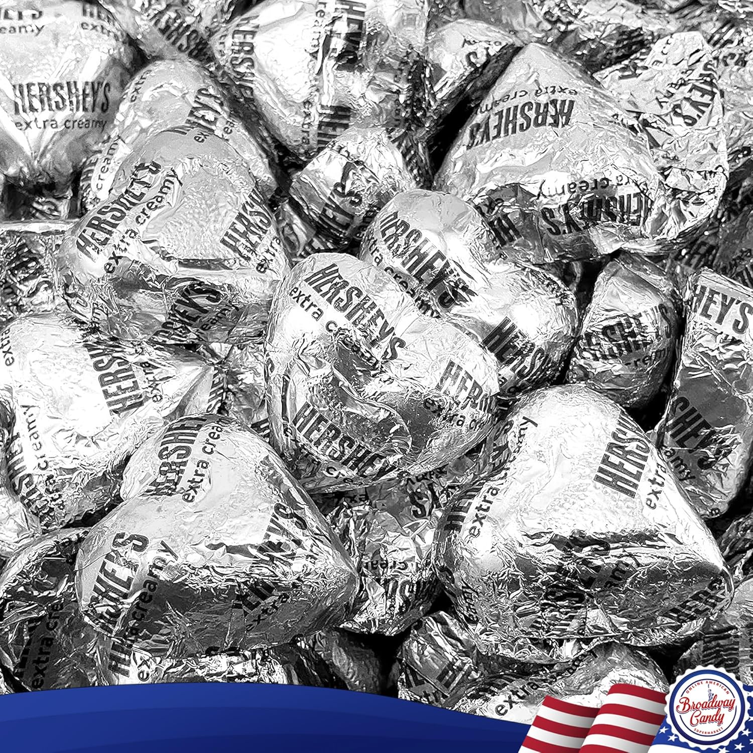 Hershey's Silver Hearts - Elegant Indulgence (1kg) - Sweeten Every Occasion with Delicious, Creamy Milk Chocolate Love by Broadway Candy-6