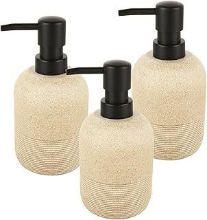 WOPPLXY 3 PCS Soap Dispenser - Beige Hand Soap Lotion Dispenser for Bathroom - 220ml Pump Bottles Liquid Dispenser for Shampoo, Shower Oil, Detergent Container