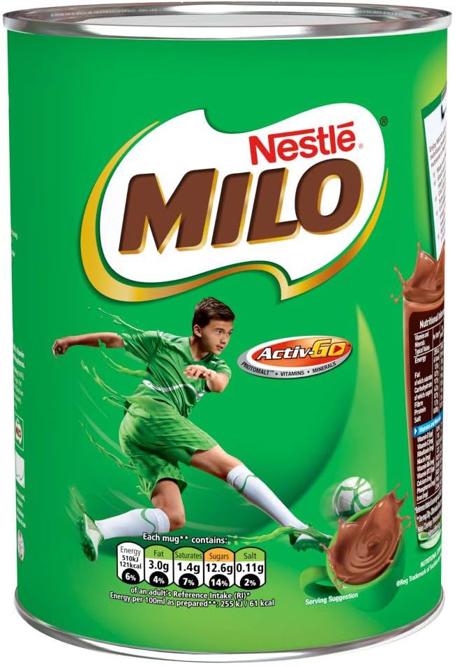 Nestle 5 x 400g Chocolate Flavour Milo Milk Drink With Welari Thank You Card Malted Vitamin Minerals Calcium Activ-go for Kids (2kg)-1