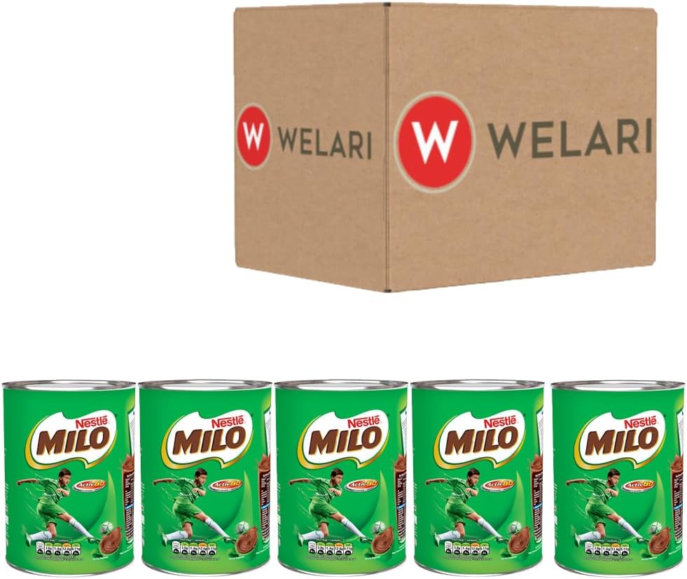 Nestle 5 x 400g Chocolate Flavour Milo Milk Drink With Welari Thank You Card Malted Vitamin Minerals Calcium Activ-go for Kids (2kg)-3