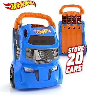 Hot Wheels Car Case Launcher I Stores up to 20 cars I 2-in-1 storage and launcher that connects to other setsI For Kids 3 Years & Up I (Cars not included)