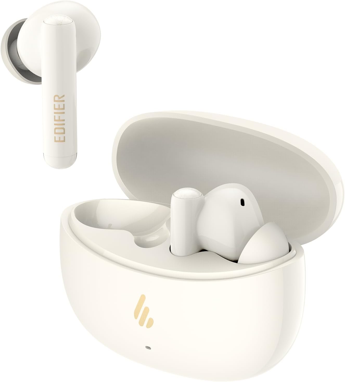 Edifier X5 Pro Active Noise Cancelling Earbuds with AI-Enhanced Calls, Fast Charge, Game Mode, App Customization, IP55 Waterproof, True Wireless Bluetooth 5.3 Technology - Ivory-0