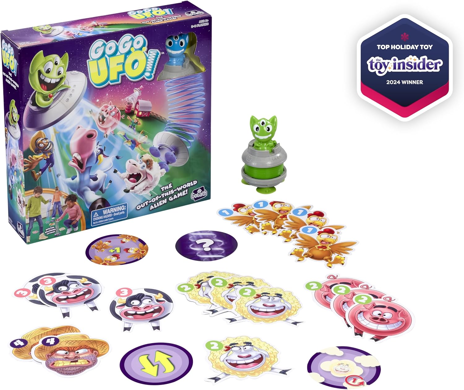 Goliath Games: Go Go UFO | The Out-Of-This-World Alien Game | Kids Action Game |For 2-6 Players | For Ages 6+-1