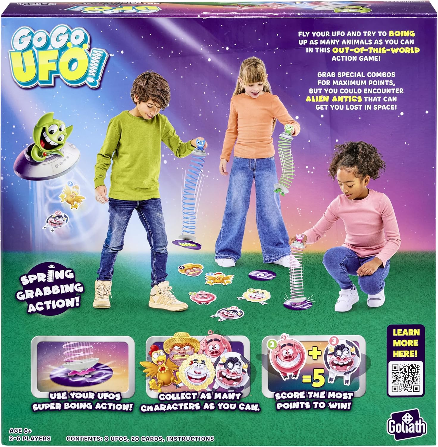 Goliath Games: Go Go UFO | The Out-Of-This-World Alien Game | Kids Action Game |For 2-6 Players | For Ages 6+-3