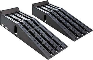 LIEKUMM Car Ramps, Heavy Duty Kerb Ramp, 90x28x22cm Maintenance Ramps for Car, SUVs, Motorhome, Automotive Lifting with 3 Tonnes Capacity