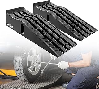 LIEKUMM Car Ramps, Heavy Duty Lifting Ramp for Car with 3 Tonnes Capacity, Wheel Ramps with Override Protection,17cm Rise Car Maintenance Ramps