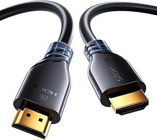 SOOMFON 8K 2M HDMI Cable 2.1 HDMI to HDMI 2.1 Cable, 8K 60Hz, 4K 120 Hz, 48Gbps High Speed HDMI Lead for TV Xbox One PS4 PS5 Monitor Blu-ray Soundbar DVD Laptop