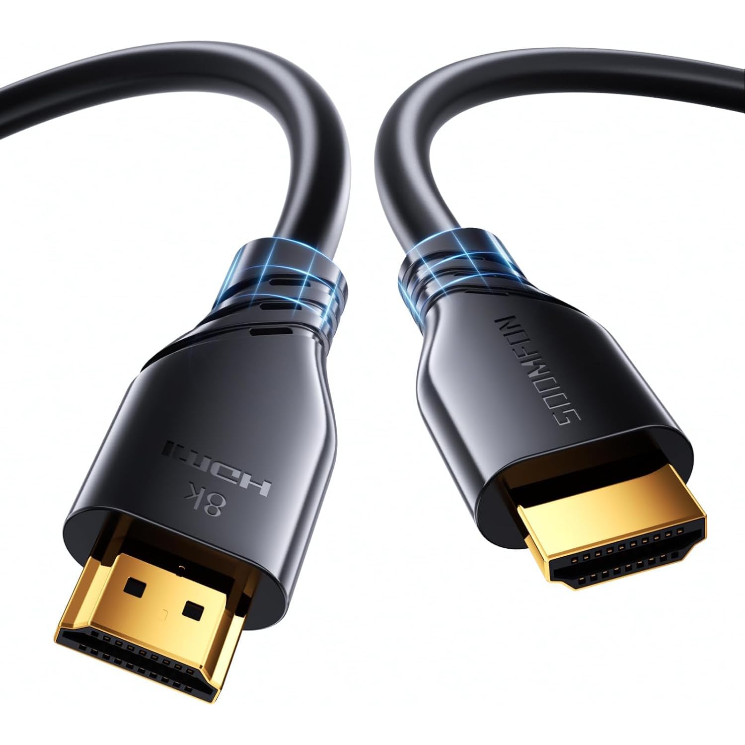 SOOMFON 8K 2M HDMI Cable 2.1 HDMI to HDMI 2.1 Cable, 8K 60Hz, 4K 120 Hz, 48Gbps High Speed HDMI Lead for TV Xbox One PS4 PS5 Monitor Blu-ray Soundbar DVD Laptop-0