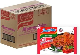 Indomie Mi Goreng Stir Fry Spicy Noodles 80g (Pack of 40) | Authentic Indonesian Instant Noodles |