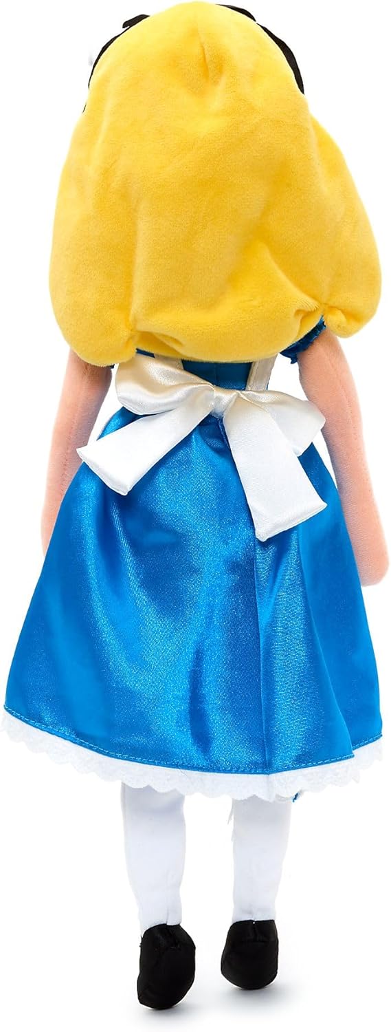 Disney Store Official Alice Soft Toy Doll, Alice in Wonderland, 42cm/16”, Cute Plush Cuddly Figure Wearing Classic Dress and Apron, Features Soft Hair with 3D Bow - Suitable for Ages 0+-1