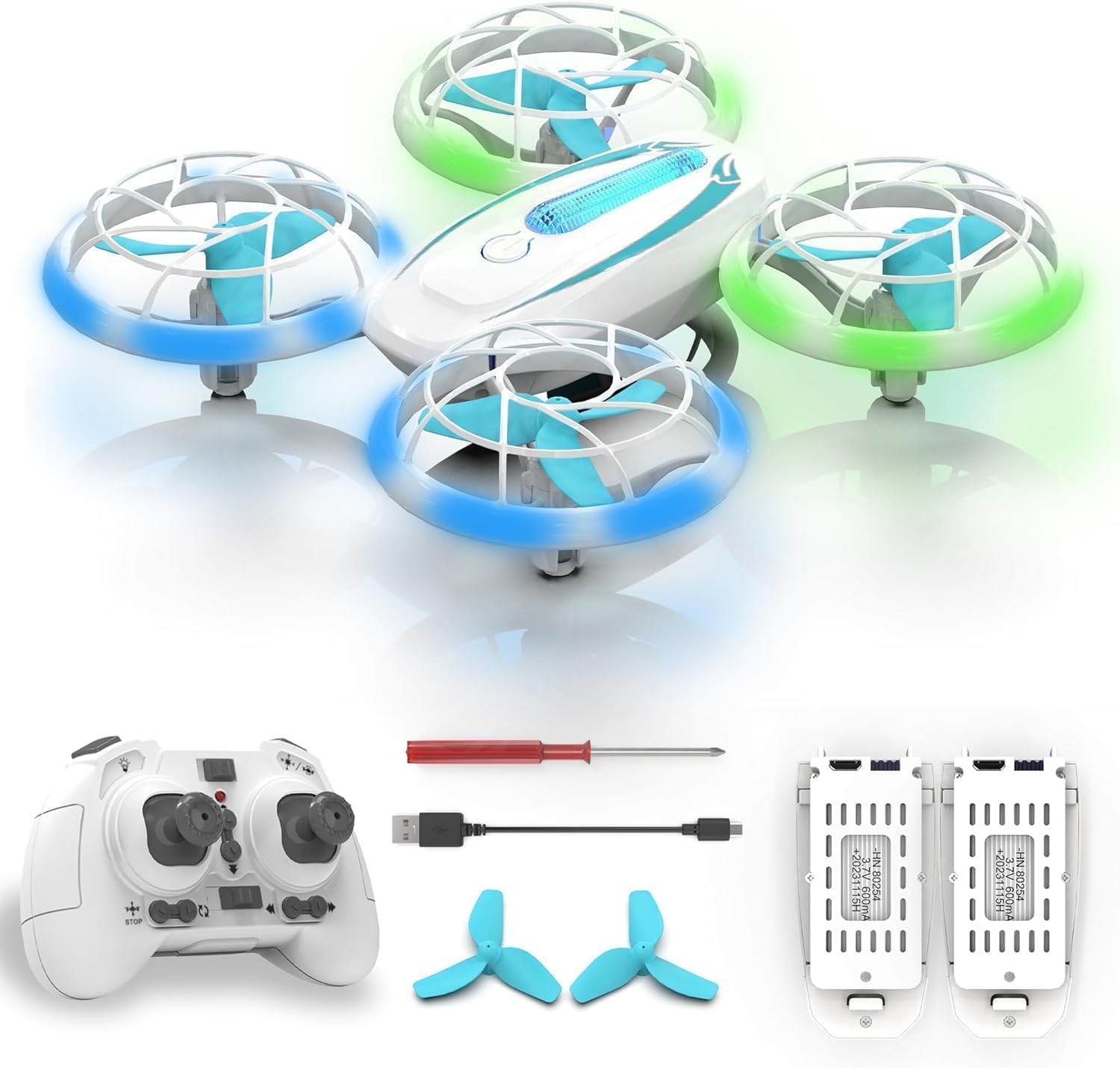 Mini Drone for Kids with Indoor | Wipkviey T18 Drones for Beginners with Lights, RC Quadcopter with Altitude Hold, 3D Filp, Easy to Fly Toy Birthday Present for Boys and Girls-0