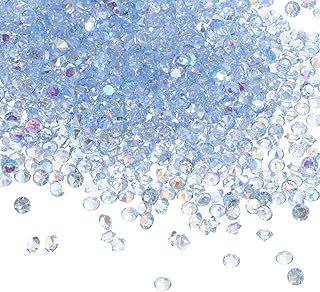 PATIKIL 14000Pcs Wedding Table Scatter Confetti Crystals 3mm Acrylic Diamonds Vase Fillers Gems for Table Centerpiece Decorations Bridal Shower Party, Light Blue AB