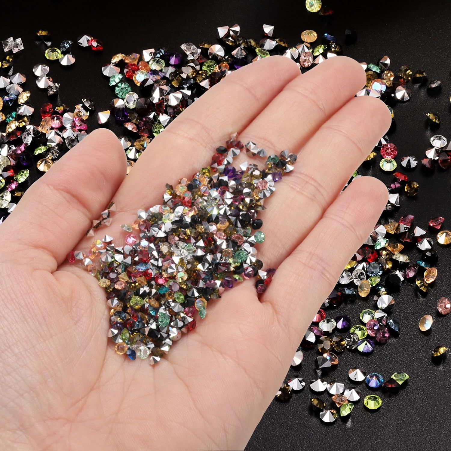 PATIKIL 14000Pcs Wedding Table Scatter Confetti Crystals 3mm Acrylic Diamonds Vase Fillers Gems for Table Centerpiece Decorations Bridal Shower Party, Teal AB-3