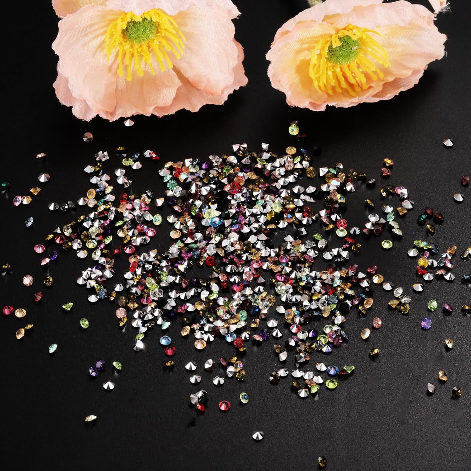 PATIKIL 14000Pcs Wedding Table Scatter Confetti Crystals 3mm Acrylic Diamonds Vase Fillers Gems for Table Centerpiece Decorations Bridal Shower Party, Teal AB-4