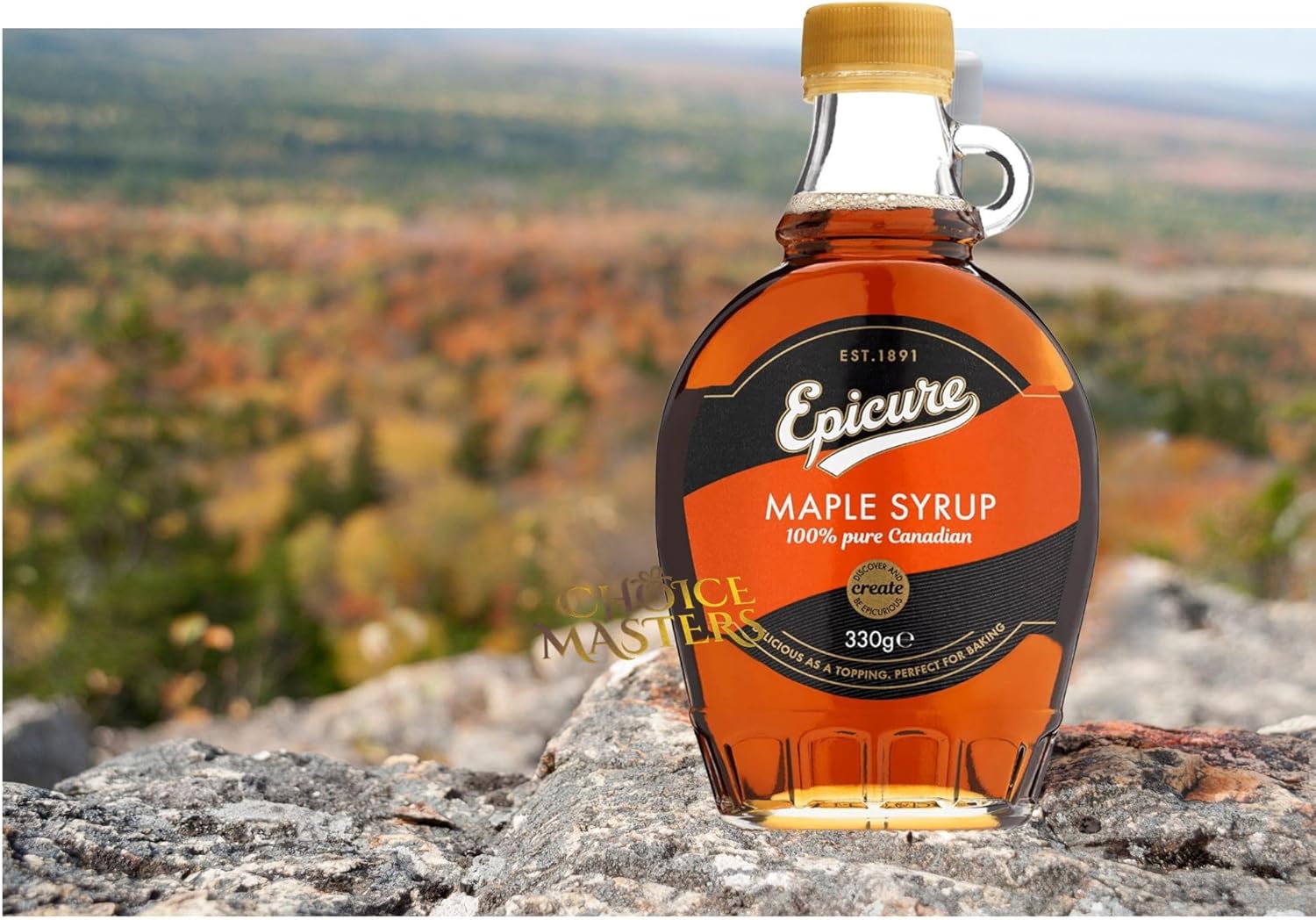 Maple Syrup - 100% Pure Canadian Maple Syrup Grade A, Amber Rich Maple Syrup with Caramel Taste - Great for Pancakes, Waffles and Baking 330ml-1