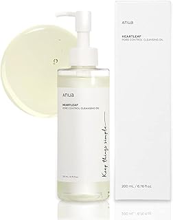 Anua Heartleaf Pore Control Cleansing Oil Korean Skin care Cleanser, Calming Skin, Refreshing, Daily Makeup Blackheads Removal (200ml) 6.76fl oz