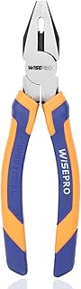 WISEPRO Combination Pliers 200mm, Multifunction Pliers with Wire Cutting/Crimping/Wire Twisting and Screw Extractor, 6" 7" 8" Lineman Pliers (8")