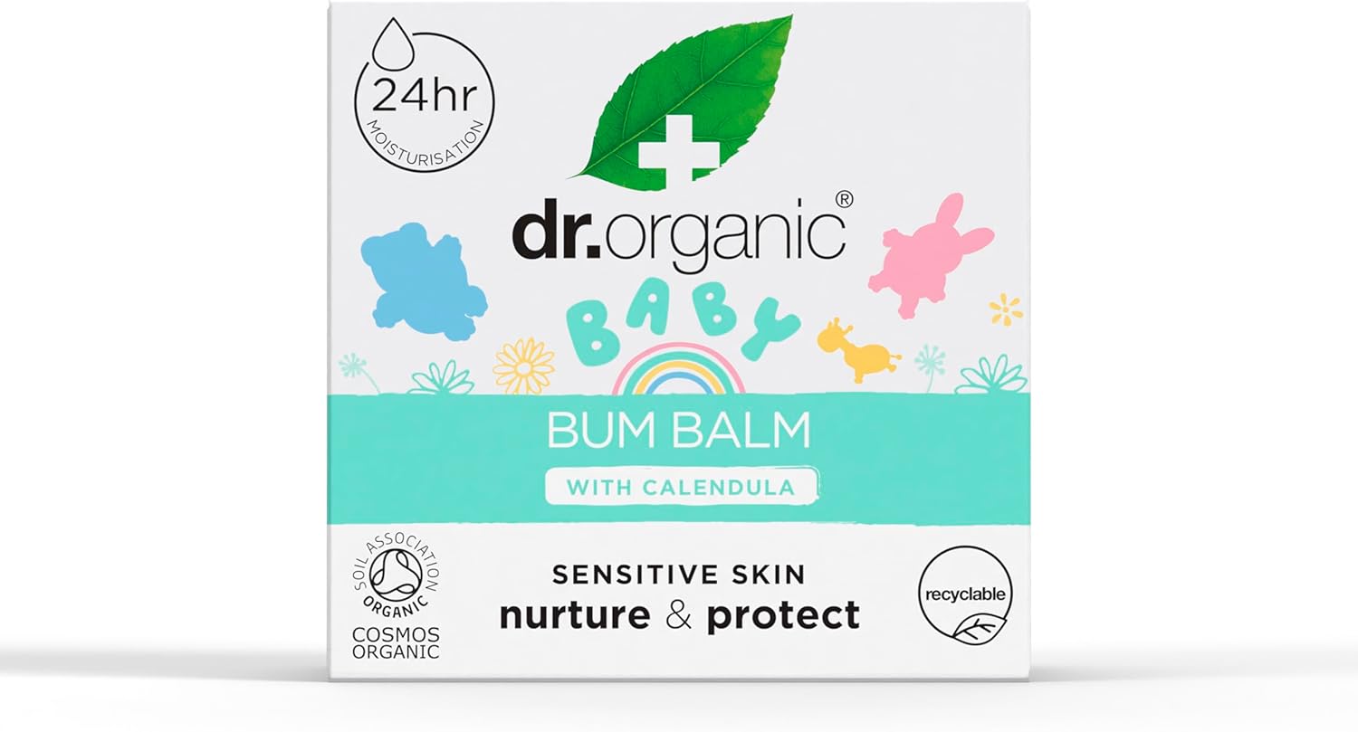 Dr Organic Baby Bum Balm with Calendula, Nappy Rash Cream, Sensitive Skin, Lanolin, Natural, Vegan, Dermatologically Tested, Cruelty-Free, Paraben & SLS Free, Certified Organic, 50ml-7