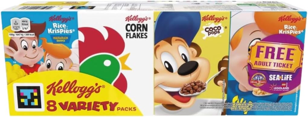 Cereal Bundle Consisting of Kellogg's 8 Variety Packs 196g & Nestle Box Bowls Cereals 6 Pack 214g (2 Pack)-2