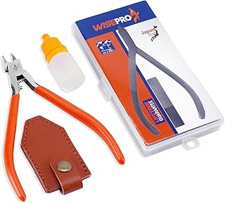 WISEPRO Model Nipper, with Ultra-Thin Single-Edge Plastic Model Nippers for Gundam Repairing and Fixing, Wire Flush Miniature Cutter for Crafts (orange)