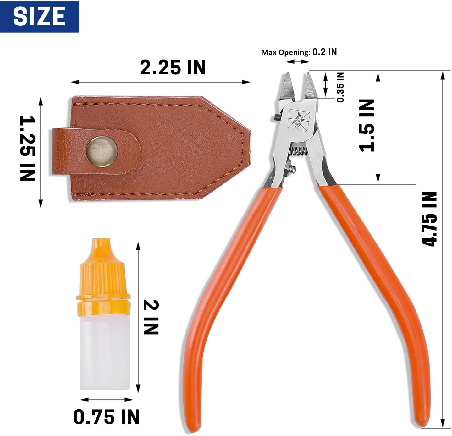 WISEPRO Model Nipper, with Ultra-Thin Single-Edge Plastic Model Nippers for Gundam Repairing and Fixing, Wire Flush Miniature Cutter for Crafts (orange)-1