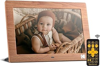 KODAK Digital Photo Frame 10 Inch, No WiFi Digital Picture Frame with Remote Control, Electronic Digital Frame with 1280*800 High Resolution IPS Screen, Images/Videos/Music Player, Auto Switch ON/OFF