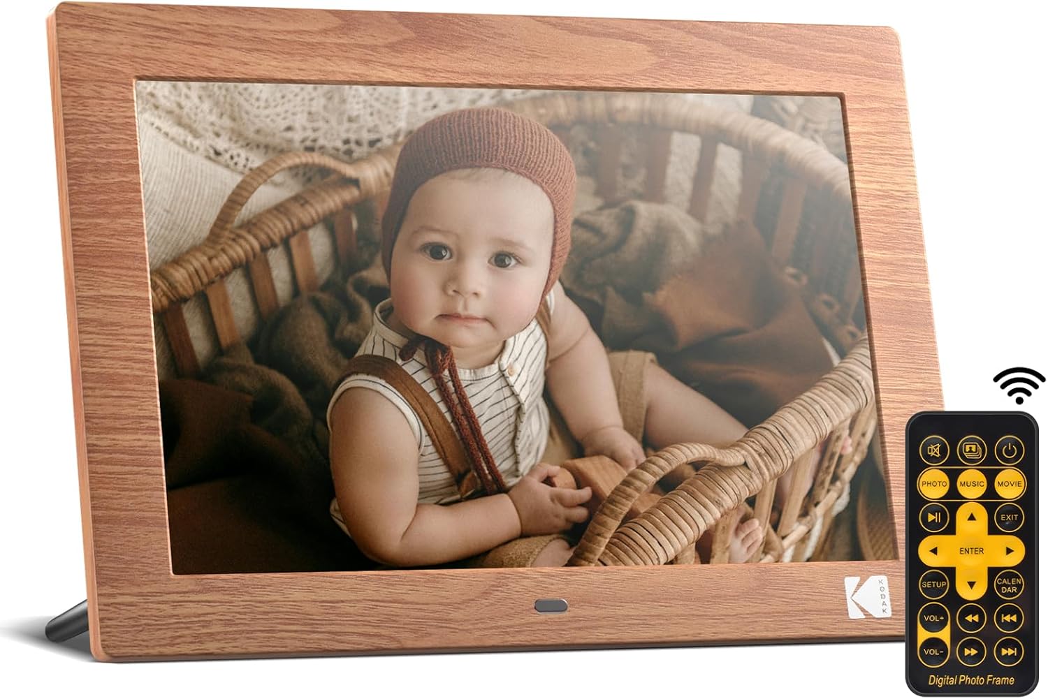 KODAK Digital Photo Frame 10 Inch, No WiFi Digital Picture Frame with Remote Control, Electronic Digital Frame with 1280*800 High Resolution IPS Screen, Images/Videos/Music Player, Auto Switch ON/OFF-0