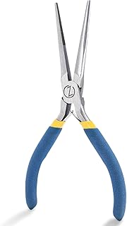 WISEPRO 6-Inch Long Nose Pliers, Straight Needle Nose Pliers, Mini Long Nose Precision Wire Looping Pliers for Jewelry Making, Electronics Work