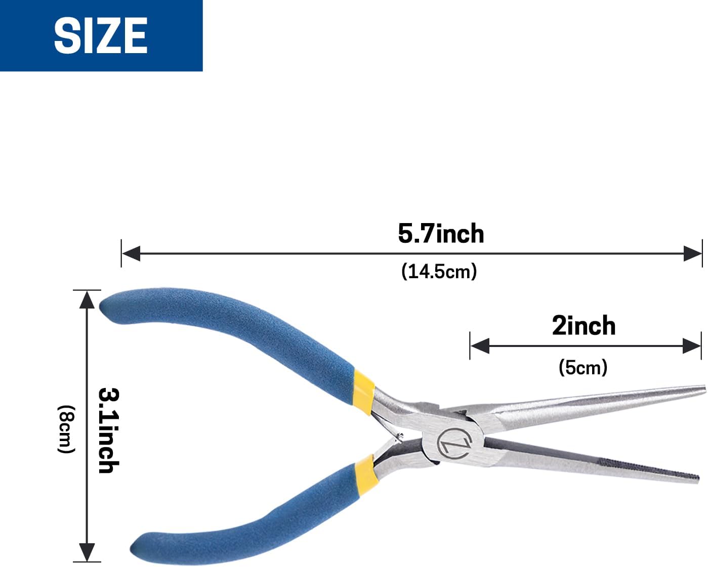 WISEPRO 6-Inch Long Nose Pliers, Straight Needle Nose Pliers, Mini Long Nose Precision Wire Looping Pliers for Jewelry Making, Electronics Work-1