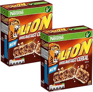 Cereal Bar Bundle With Lion Cereal Breakfast Bars 6 x 25g (2 Pack)