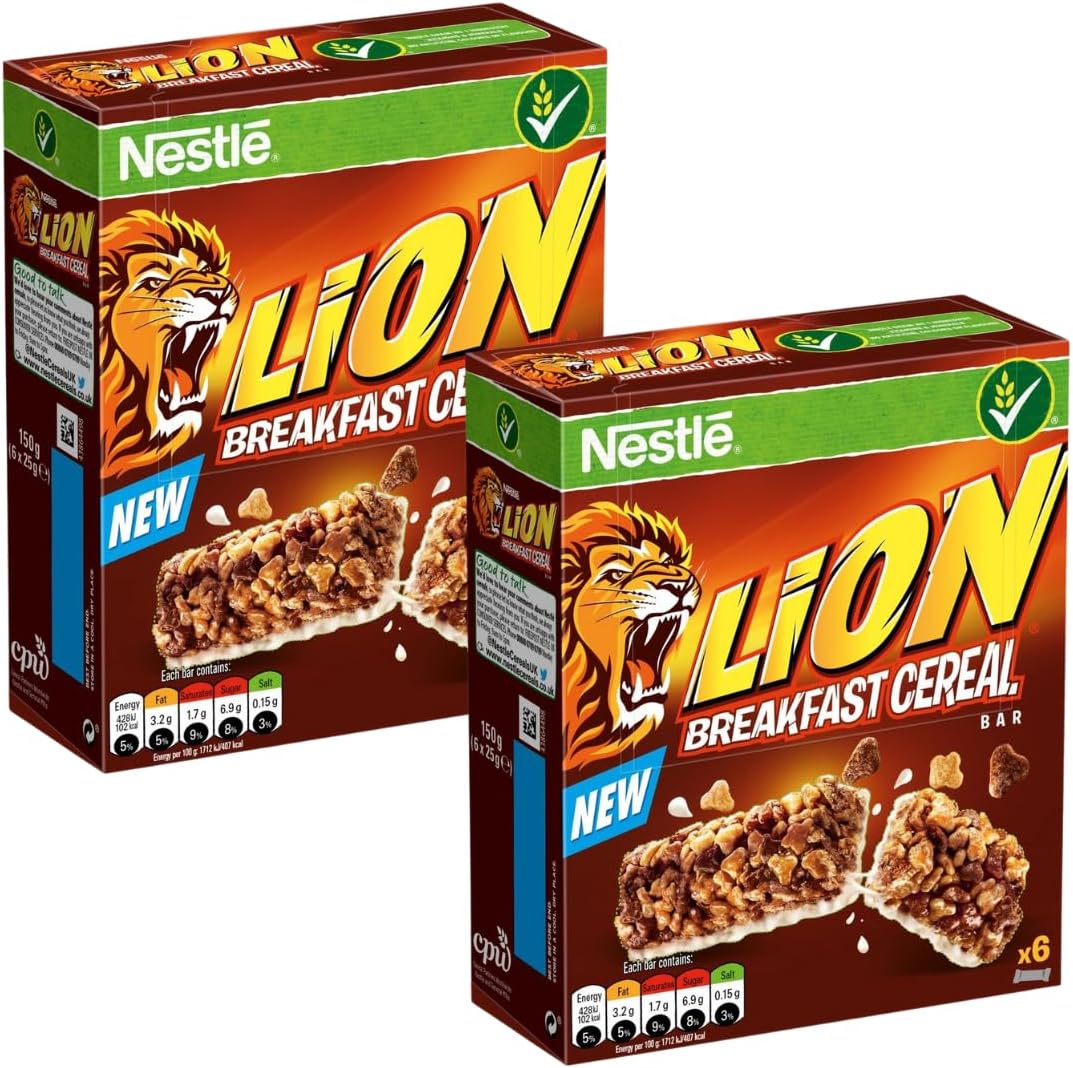 Cereal Bar Bundle With Lion Cereal Breakfast Bars 6 x 25g (2 Pack)-0